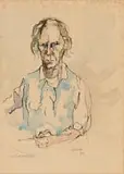 Gregoire Boonzaier, Self Portrait, watercolour and ink on paper