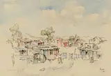 Township Scene by Gregoire Boonzaier, watercolour on paper, offered Jun 2024
