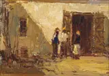 The Shed by Adriaan Boshoff, oil on canvas laid down on board, offered Jun 2024