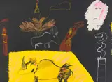 Nina Romm, Girl and Rhino in Yellow