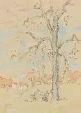 Gregoire Boonzaier, Boom in 'n Park by Mobray (sic): Kaap, pastel and gouache on paper