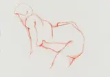 Sydney Kumalo, Nude Study, pastel on paper