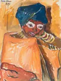 Irma Stern, African Tribeswoman, colour photolithograph on paper