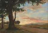 Sunset on the Outeniqua Range C.P. by Titta Fasciotti, oil on canvas laid down on board, offered Jun 2024