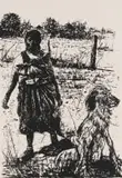 Phillemon Hlungwani, Jhaha Raka Hlungwani / Hahani, screenprint on paper