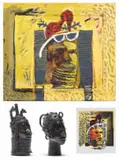André Naudé, Couture Nouvelle Painting; Couture Nouvelle Print; Benin Head I; Benin Head II, four