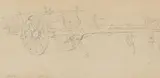 William Russell Flint, Castille Cart, pencil on paper