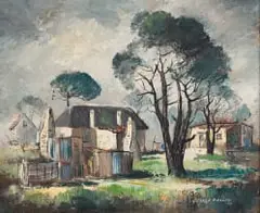 George Enslin, Homestead, oil on board