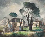 George Enslin, Homestead, oil on board