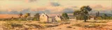 Otto Klar, Landskap met Huise, oil on board