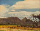 Tinus de Jongh, Rondebosch Common Towards Devil's Peak, oil on panel