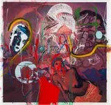 Wayne Barker, Loveland II, mixed media on canvas