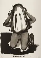 Faceless by Marlene Dumas, lithograph on paper, sold Jun 2024
