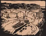 Hermanus by Jacobus Hendrik Pierneef, linocut on paper, sold Jun 2024