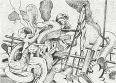 Wim Legrand, Trophy, etching on paper
