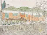 Claudette Schreuders, My Huis, colour etching and aquatint on paper
