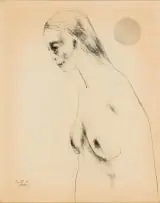 Eve III by Judith Mason, charcoal on paper, sold Jun 2024