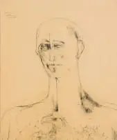Caesar by Judith Mason, charcoal on paper, sold Jun 2024