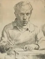 François Krige, Self Portrait, etching on paper