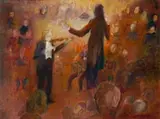 Alice Goldin, Mendelsohn Concert, oil on canvasboard