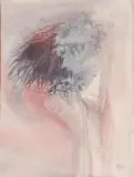 Hermine Spies Coleman, Pink and Grey Abstract, watercolour on paper