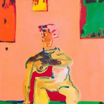 Nymph Surprised by Robert Hodgins, oil on canvas, sold May 2024