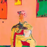 Robert Hodgins, Nymph Surprised, oil on canvas
