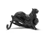 Dylan Lewis, Leopard Lying in Tree Maquette (S351), bronze with a black patina