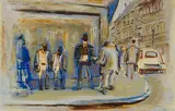 Gerard Sekoto, Policeman Checking Papers, Paris