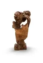 Moses by Noria Mabasa, carved wood, on a wooden base, sold May 2024