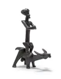 Sydney Kumalo, Two Bulls (SK86), bronze with a dark brown patina