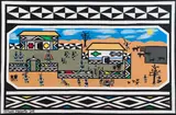 Ndebele Village by Esther Mahlangu, acrylic on canvas, sold May 2024