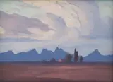 House with Distant Mountains by Jacobus Hendrik Pierneef, oil on board, offered May 2024
