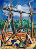 Alexis Preller, Breying the Riems, oil on canvas
