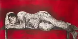 William Kentridge, Sleeper (Red), colour etching, drypoint and aquatint on wove paper