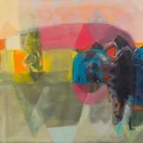 Hussein Salim, Mirage, acrylic on canvas