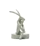 Guy Du Toit, Seated Hare, painted bronze