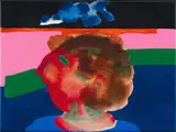 Robert Hodgins, Head of a Lady (Margaret Thatcher), oil on canvas