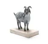 The Scapegoat Series: Goat Girls by Diane Victor and Ruhan Janse van Vuuren, bronze with a light grey patina and mixed media including etching ink, smoke and lacquer, on a marble base, offered May 2024