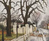 David Botha, Winter in Paarl, oil on canvas laid down on board