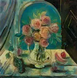 Christo Coetzee, Still Life with Roses and Fruit