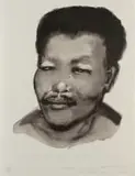 Marlene Dumas, Portrait of a Young Nelson Mandela