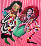 Dominique Cheminais, Dora’s Only Friends, oil on canvas