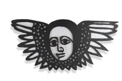 Brett Murray, Angel, steel, perspex and light fitting