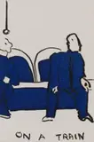 Robert Hodgins, On a Train, colour etching on paper