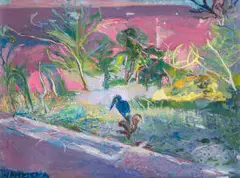 Wendy Anziska, Bird in Space, oil on canvas