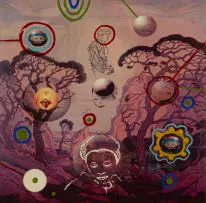 Untitled by Wayne Barker, digital print with hand-painting on canvas, offered May 2024