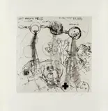 Expectant Fluid by William Kentridge and Rosenclaire, etching and lithograph on paper, sold May 2024