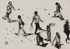 Nelson Makamo, Street Scene, screenprint on paper