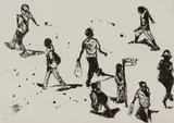 Nelson Makamo, Street Scene, screenprint on paper